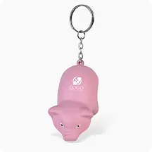 Winsome Pink Pig Stress Reliever Key Chain Winsome Pink Pig Stress Reliever Key Chain