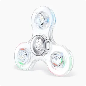 Custom Transparent LED Light Fidget Spinner Toys Custom Transparent LED Light Fidget Spinner Toys