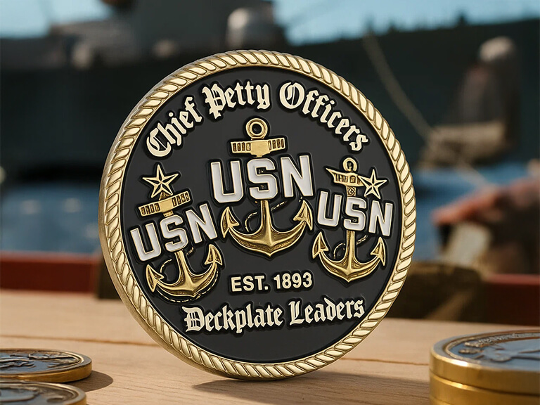 Custom US Military Challenge Coins for Navy