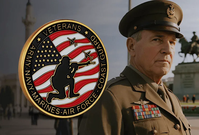 Commemorative Military Coin Designed for Proud Veterans