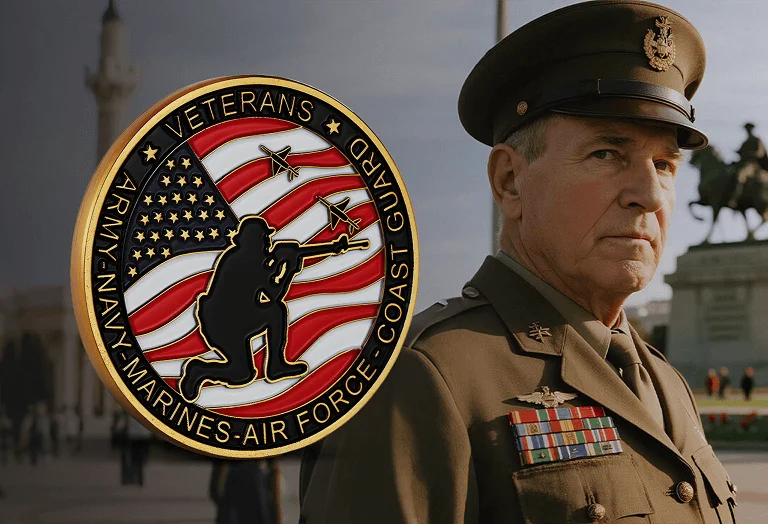 Commemorative Military Coin Designed for Proud Veterans