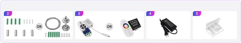 standard accessories for your neon sign