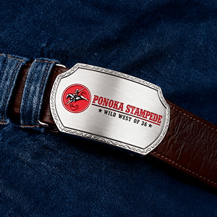 Ponoka Stampede Silver Belt Buckle