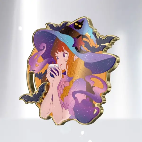 Glitter Rotating Pin – Sparkling Custom Fidget Pin Glitter Rotating Pin – Sparkling Custom Fidget Pin