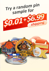 $0.01 for a medal sample with $6.99 shipping.