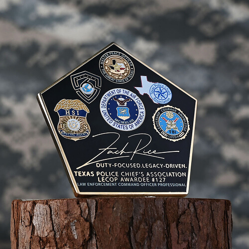 Texas Police Chiefs Association Air Force Command Coin