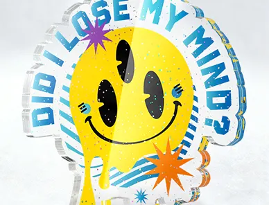 Custom Glitter Epoxy Acrylic Keychain