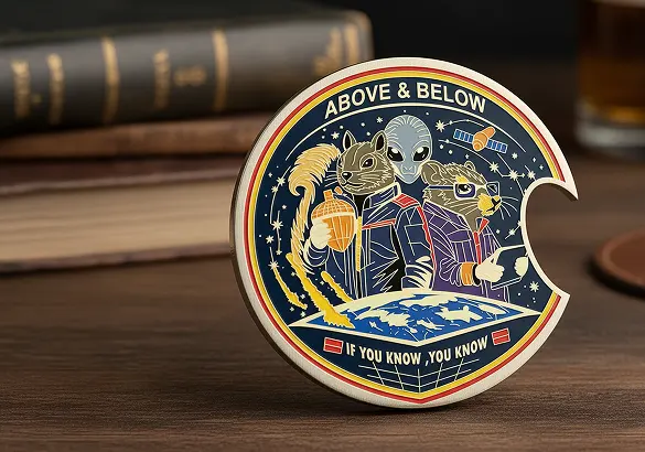 Above & Below Cosmic Mystery Challenge Coin Opener Above & Below Cosmic Mystery Challenge Coin Opener