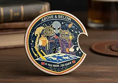 Above & Below Cosmic Mystery Challenge Coin Opener Above & Below Cosmic Mystery Challenge Coin Opener
