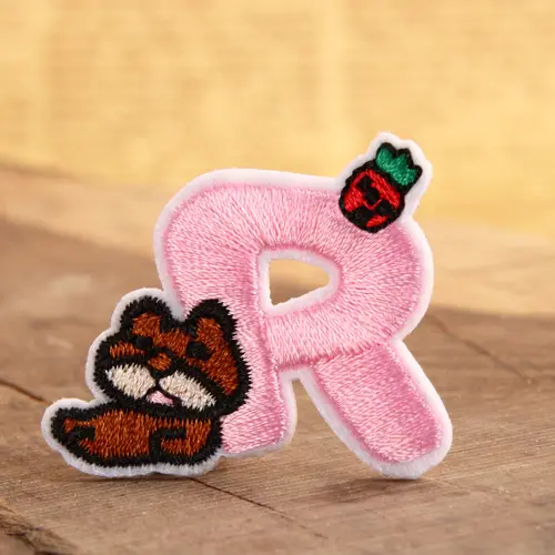 Lovely R Embroidered Patches