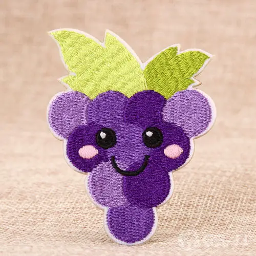 Lila Trauben benutzerdefinierte bestickte Patches Lila Trauben benutzerdefinierte bestickte Patches