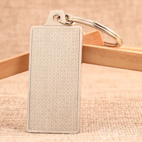 Silver Rectangle Blank Custom Keychains Silver Rectangle Blank Custom Keychains