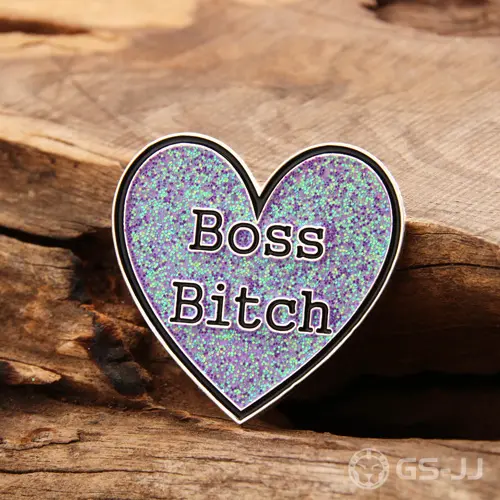 Shining heart custom lapel pins Shining heart custom lapel pins