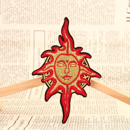 Red Sun Embroidered Patches Red Sun Embroidered Patches