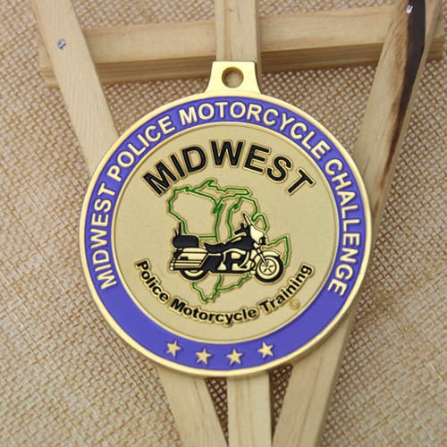 Police Motorcycle Training Custom Medals