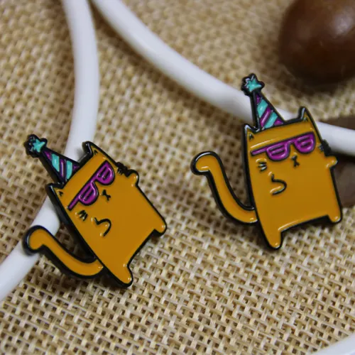 Soft Enamel Lapel pins for Orange Cat