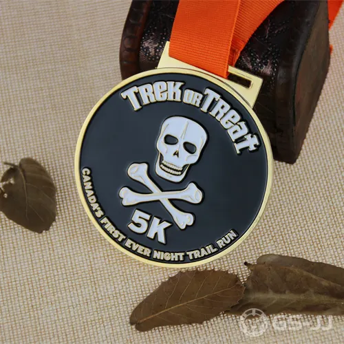 Custom Race Medals for Night Trail Run-Human Skeleton Custom Race Medals for Night Trail Run-Human Skeleton