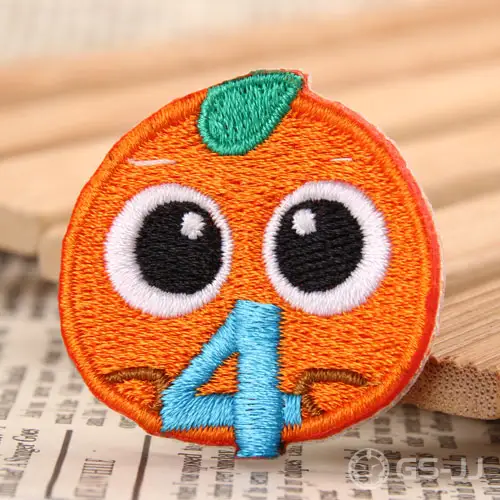 Orange Custom Embroidered Patches Orange Custom Embroidered Patches