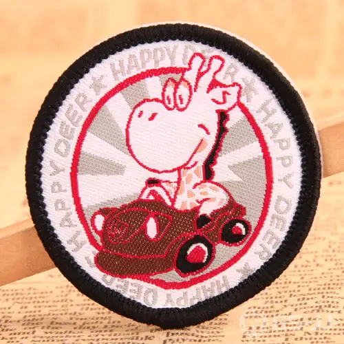 Happy Deer Woven Patches Happy Deer Woven Patches