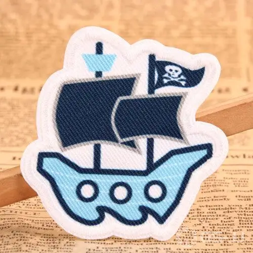 Pirate Ship Woven Patches Pirate Ship Woven Patches