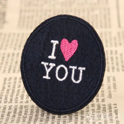 I love you Custom Embroidered Patches I love you Custom Embroidered Patches
