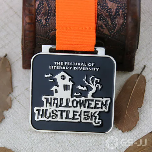 Custom Running Medals for Halloween Hustle 5K Custom Running Medals for Halloween Hustle 5K