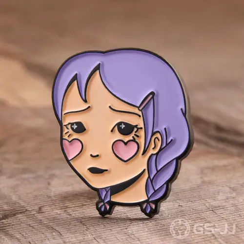 Shy girl lapel pins Shy girl lapel pins