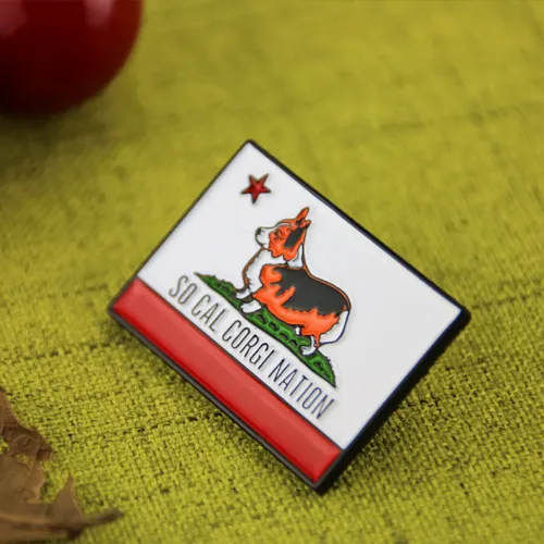 Kelly Corgi Flag lapel pins Kelly Corgi Flag lapel pins