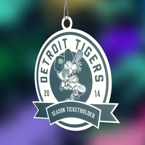 Detroit Tigers Etched Ornaments
