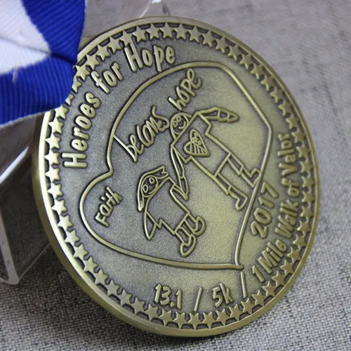 Custom Race Medals-1 Mile Walk of Valor Custom Race Medals-1 Mile Walk of Valor