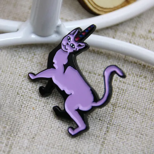 Purple Cat custom lapel pins Purple Cat custom lapel pins
