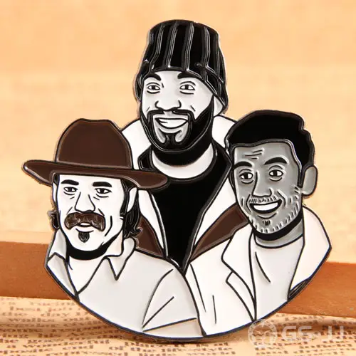 Three Man Enamel Pins Three Man Enamel Pins