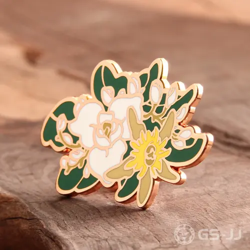 Flower hard enamel pins Flower hard enamel pins