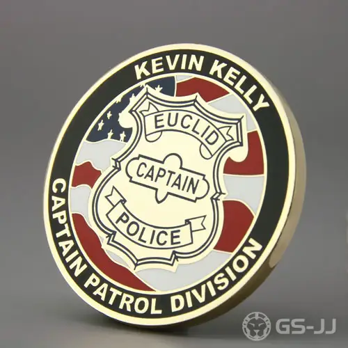 EUCLID Captain Police Custom Coins EUCLID Captain Police Custom Coins