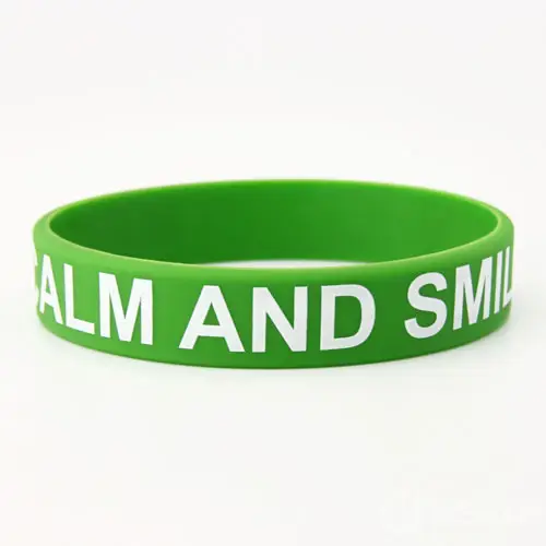 Keep Calm And Smile Custom Wristbands Keep Calm And Smile Custom Wristbands