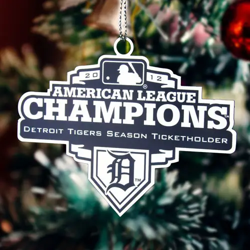 Detroit Tigers Custom Etched Ornaments