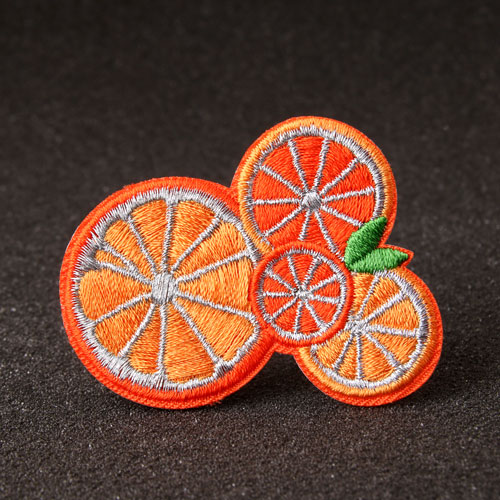 Orange Embroidered Patches Orange Embroidered Patches