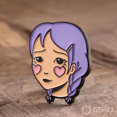 Shy girl lapel pins Shy girl lapel pins