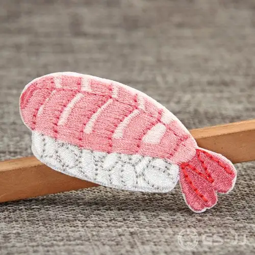 Shrimp Sushi Custom Embroidered Patches Shrimp Sushi Custom Embroidered Patches
