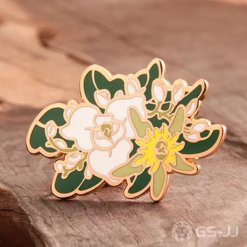 Flower hard enamel pins Flower hard enamel pins
