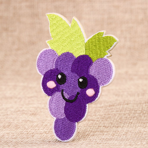 Lila Trauben benutzerdefinierte bestickte Patches