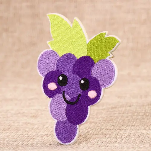 Lila Trauben benutzerdefinierte bestickte Patches