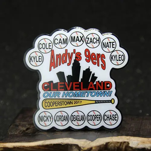 Andy's 9ers Cleveland Baseball Pins Andy's 9ers Cleveland Baseball Pins