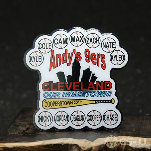 Andy's 9ers Cleveland Baseball Pins Andy's 9ers Cleveland Baseball Pins