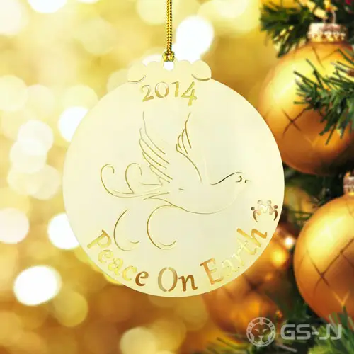 Peace Custom Etched Ornaments Peace Custom Etched Ornaments