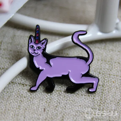 Purple Cat custom lapel pins Purple Cat custom lapel pins