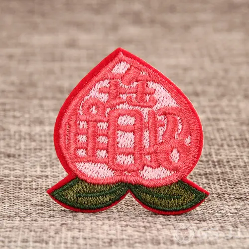 Peach Embroidered Patches Peach Embroidered Patches