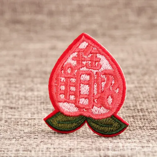 Peach Embroidered Patches Peach Embroidered Patches