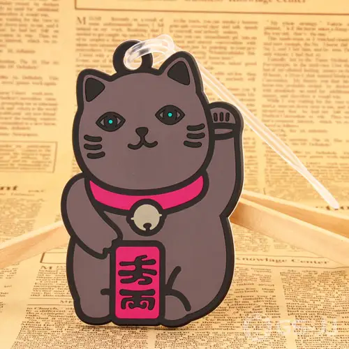 Lucky Cat PVC Luggage Tag Lucky Cat PVC Luggage Tag
