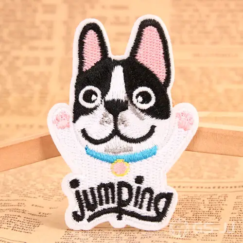 Jumping Dog Custom Made Patches Jumping Dog Custom Made Patches